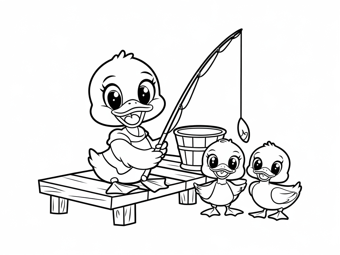 Cast Away into Fun with These Fishing Ducklings