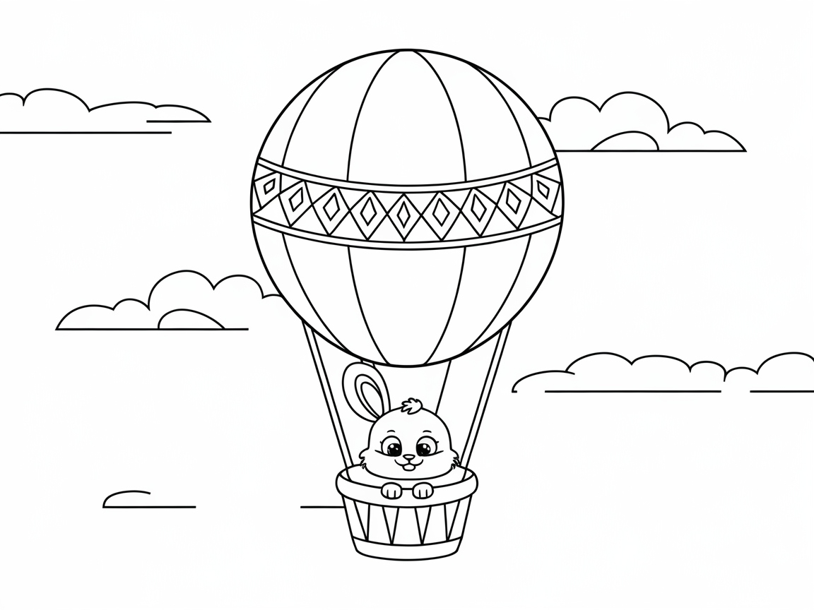Up, Up, and Away with the Hot Air Balloon Bunny