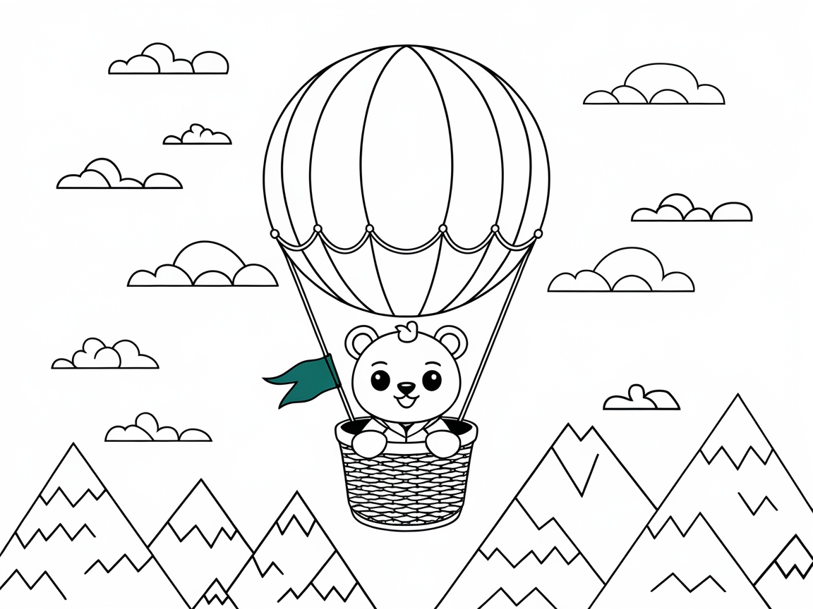 Soar High with This Hot Air Balloon Bear