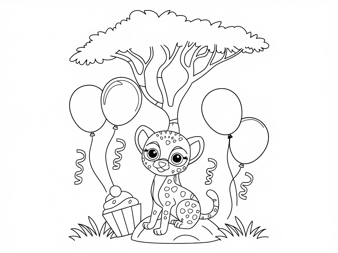 Birthday Party Fun with a Cheetah Cub