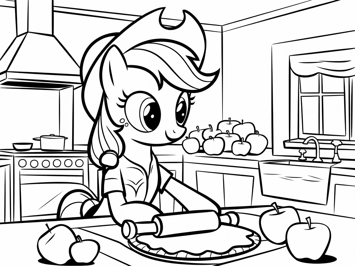 Apple Pie Adventures in the Kitchen with a Charming Pony