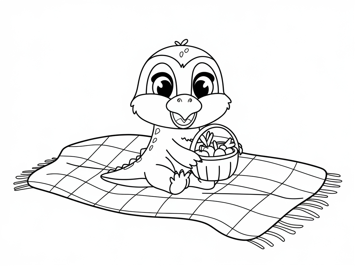 Picnic Time with a Baby Raptor