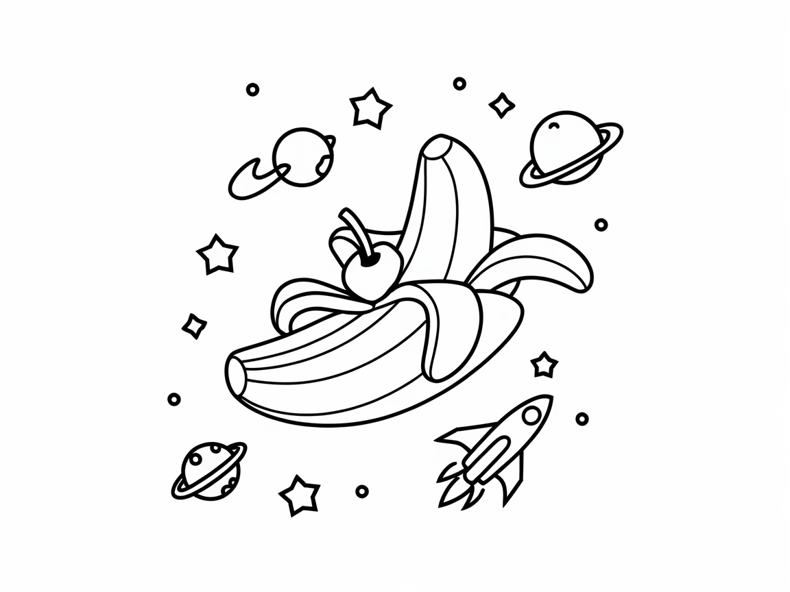 Blast Off with This Space-Themed Banana Split Page