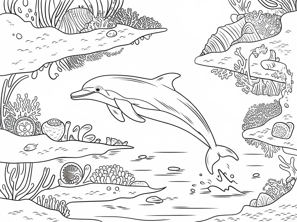 Dive Into Creativity with This Ocean Dolphin Scene
