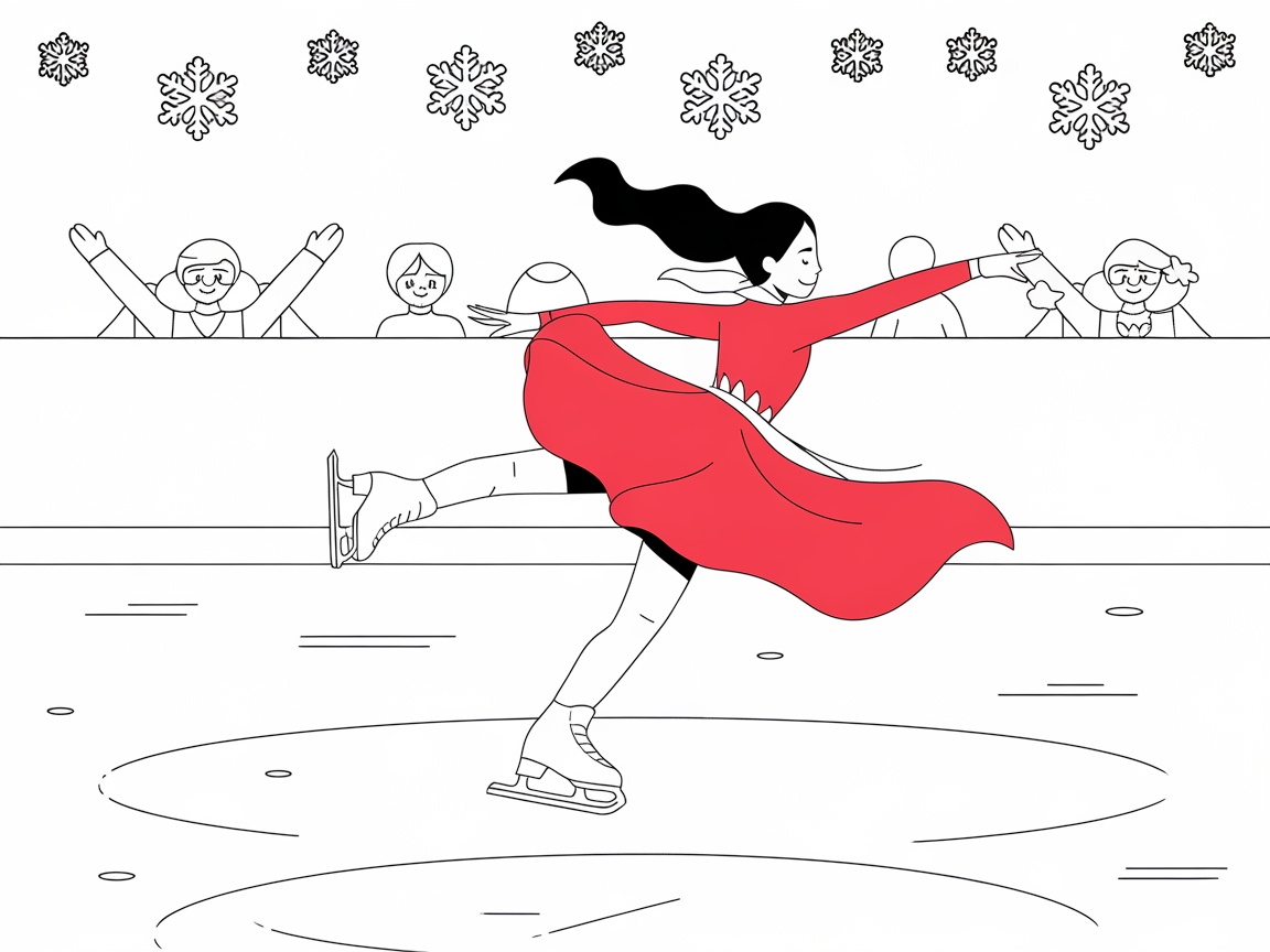 Glide into Creativity with This Graceful Figure Skating Scene