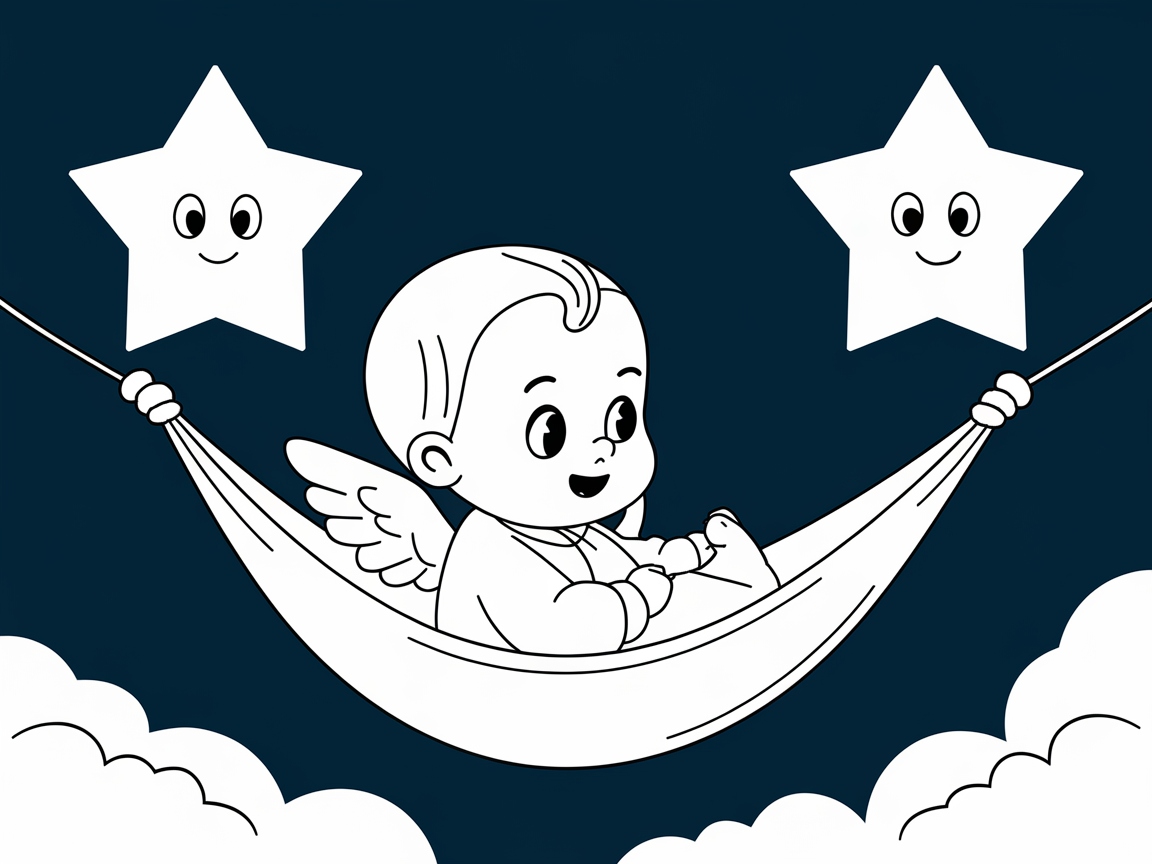 Swinging Among the Stars with a Baby Angel