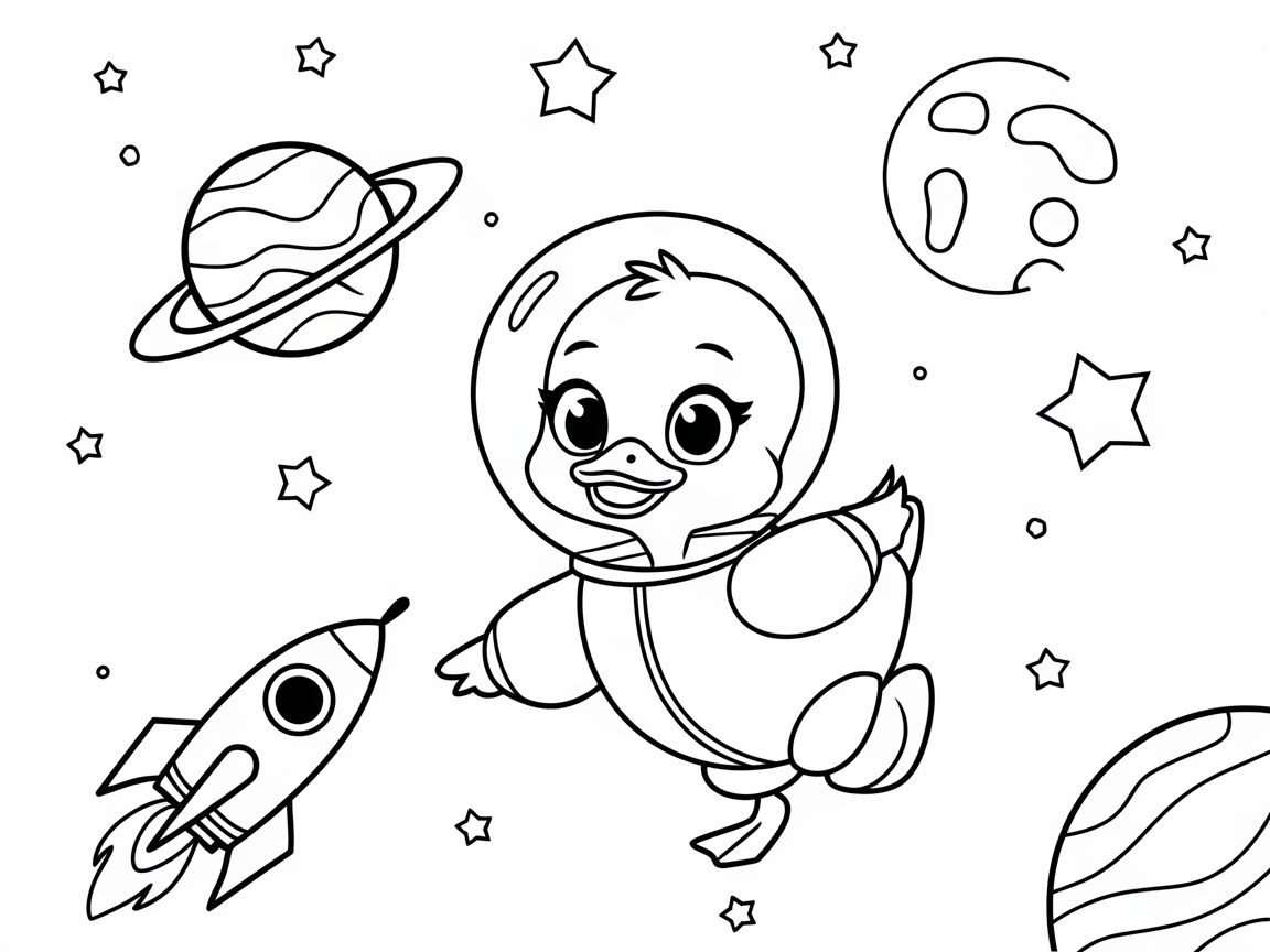 Blast Off to Space with This Astronaut Duckling