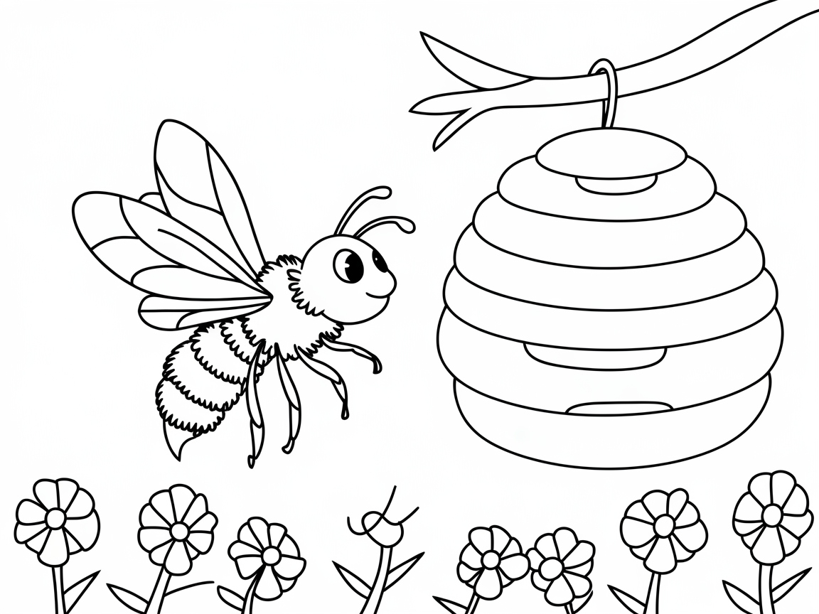 Buzzing Bee and Beehive Adventure