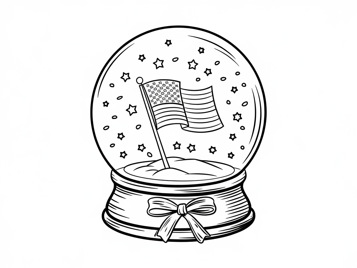 Enchant with This Patriotic Snow Globe Page