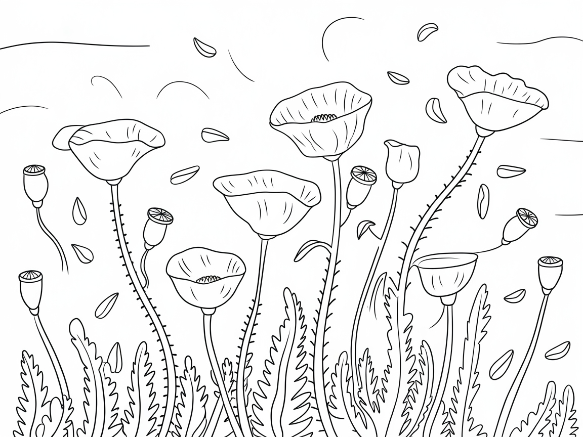 Colorful Poppy Meadow Awaits Your Creativity