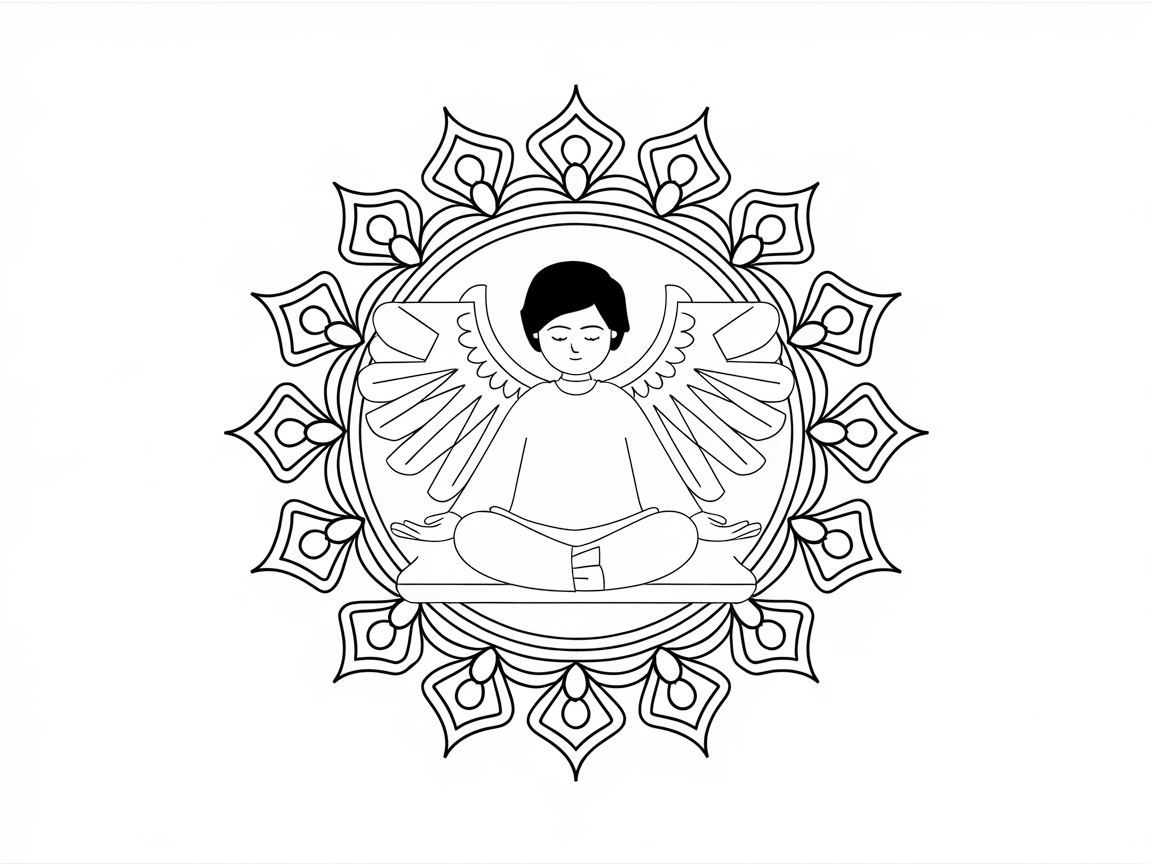 Tranquil Meditation with an Angelic Mandala