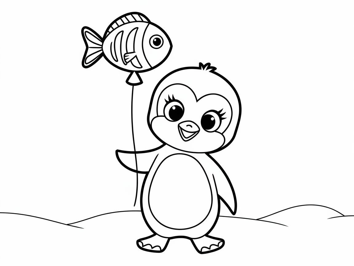 Catch the Charm with This Balloon-Toting Penguin