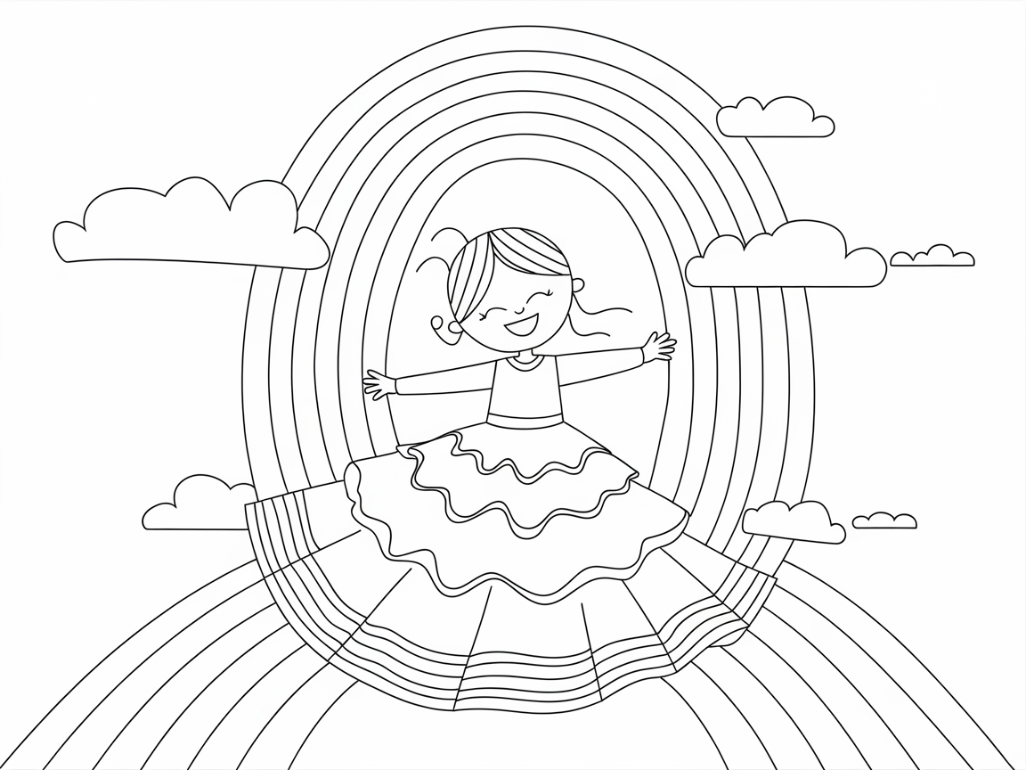 Dance on Rainbows with This Joyful Princess