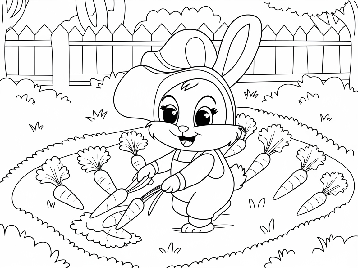 Garden Adventure with Bunny in the Carrot Patch
