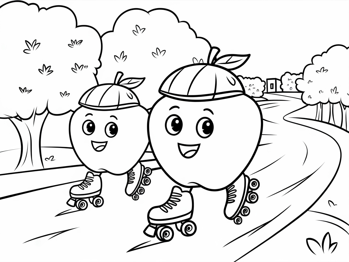 Roll Along with These Skating Apples