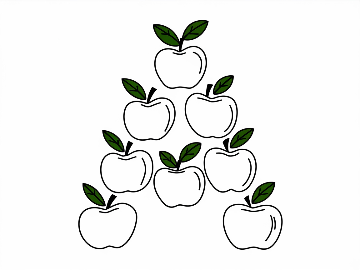 Craft Your Apple Pyramid with Vibrant Colors