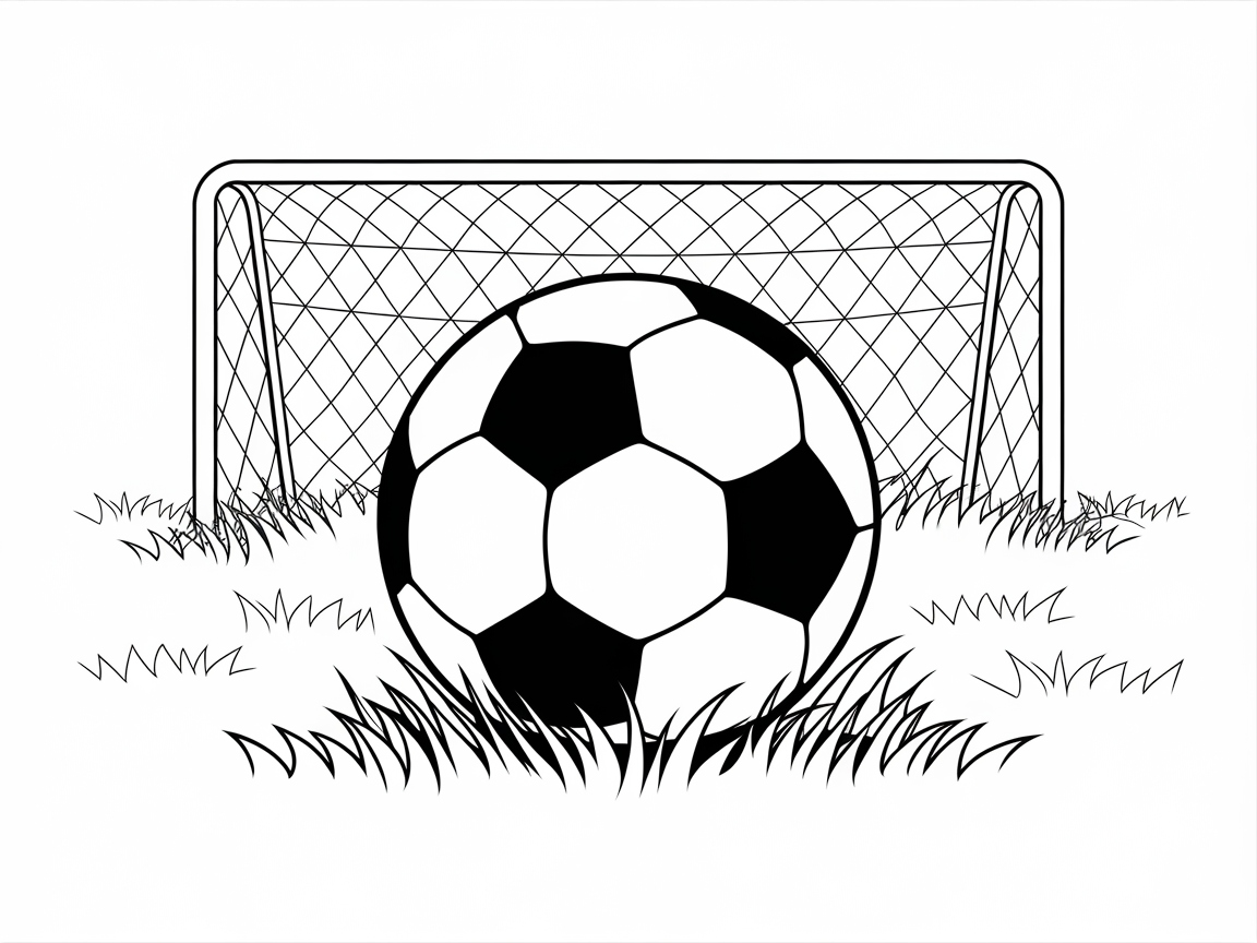 Score Big with This Soccer Ball Coloring Page