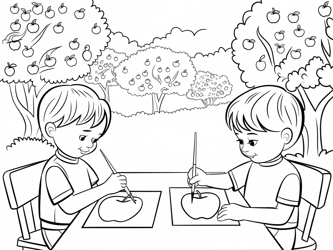 Paint Your Own Apples in This Creative Orchard Scene