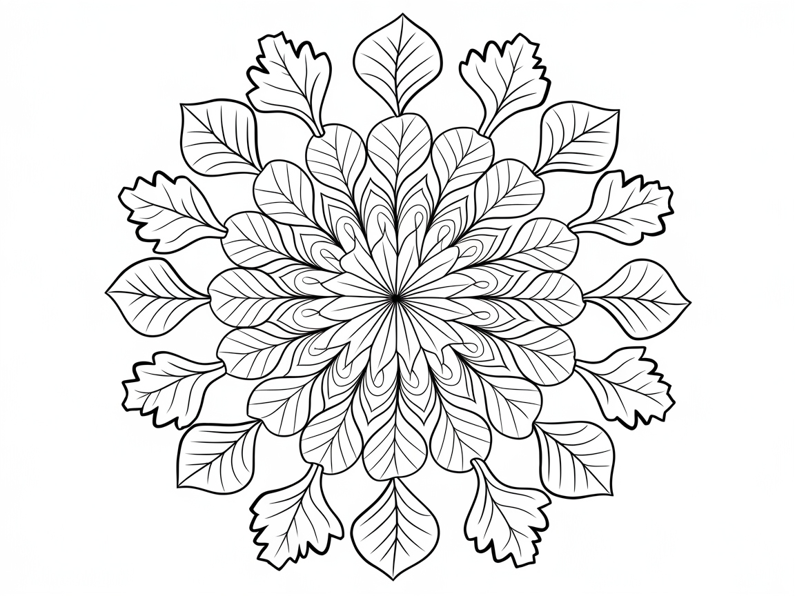 Mandala of Autumn Leaves Beckons Your Creativity