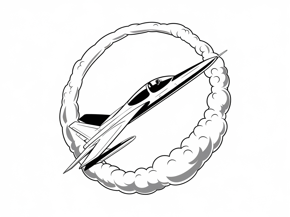 Jet Into Action with This Dynamic Jet Coloring Page