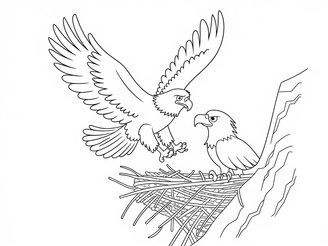 Dynamic Bald Eagles at the Nest