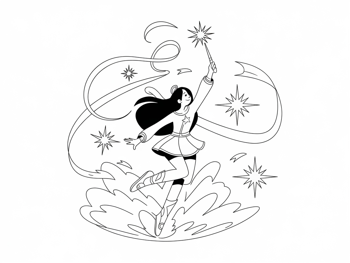 Magical Girl Casting Spells