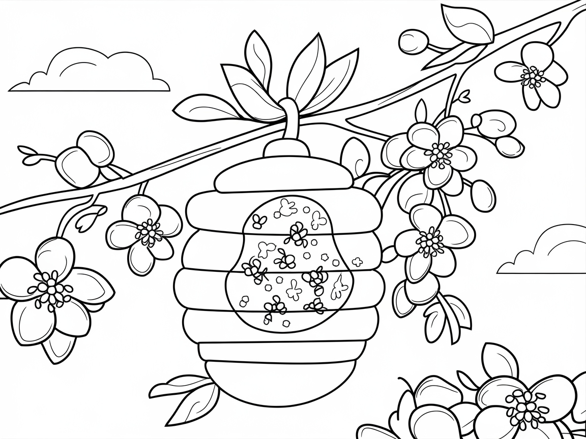 Buzz into Creativity with This Floral Bee Hive Scene