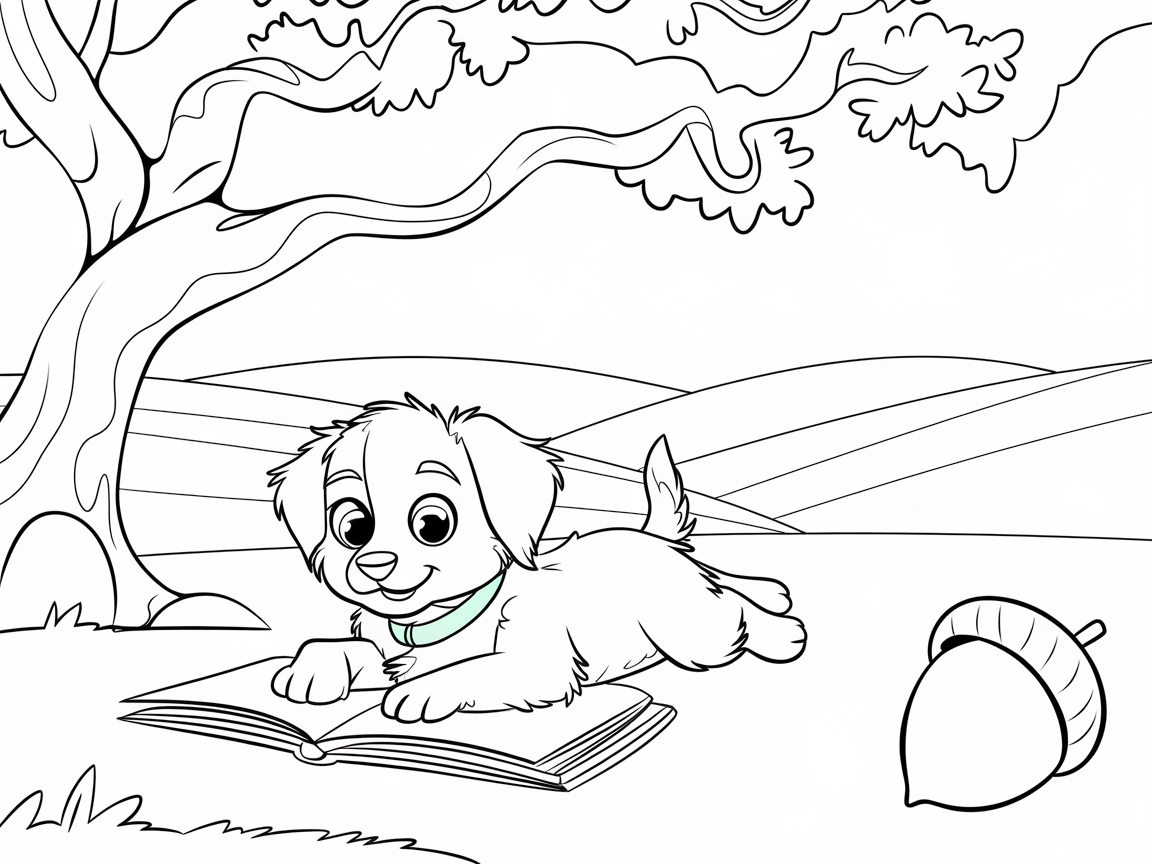 Read Along with This Book-Loving Aussie Puppy