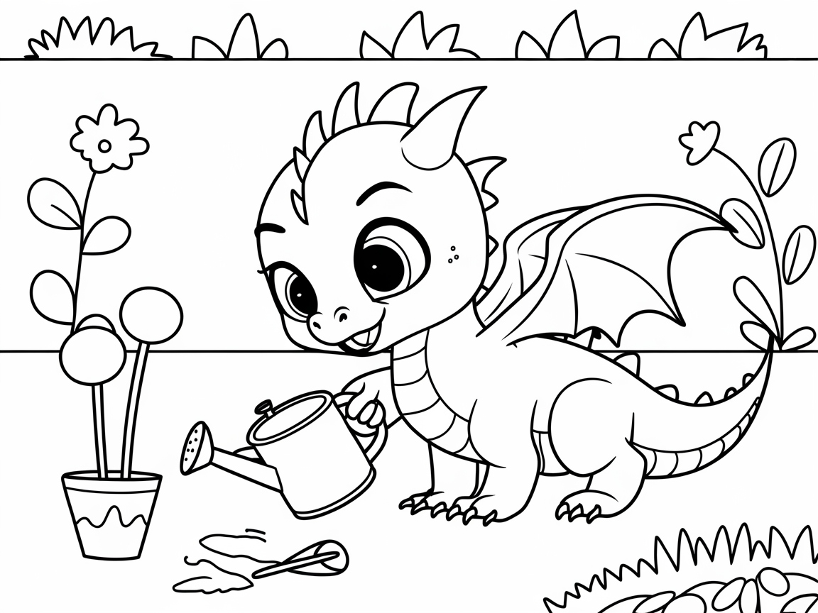 Garden Helper Baby Dragon