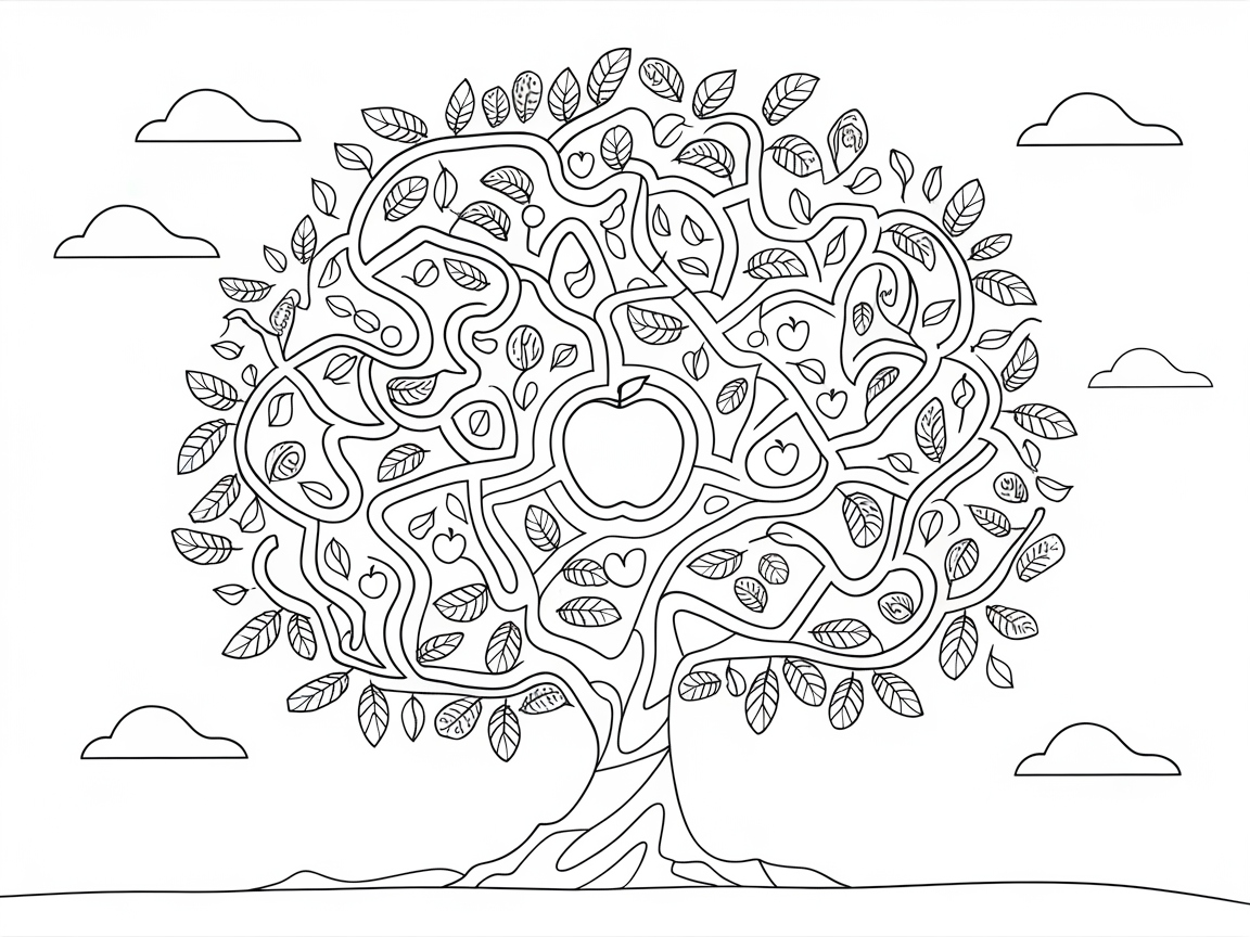 Dive into This Intricate Apple Tree Maze