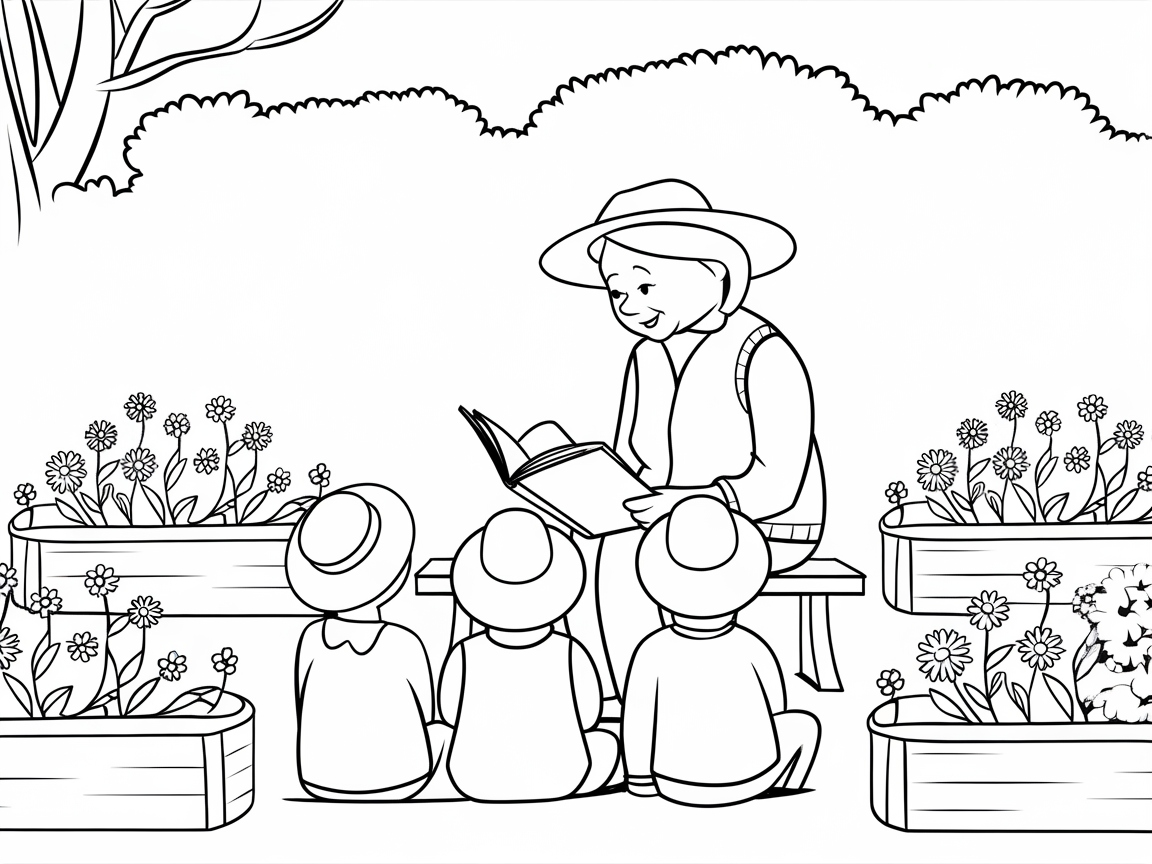 Dive into Storytime Bliss with This Garden Reading Scene