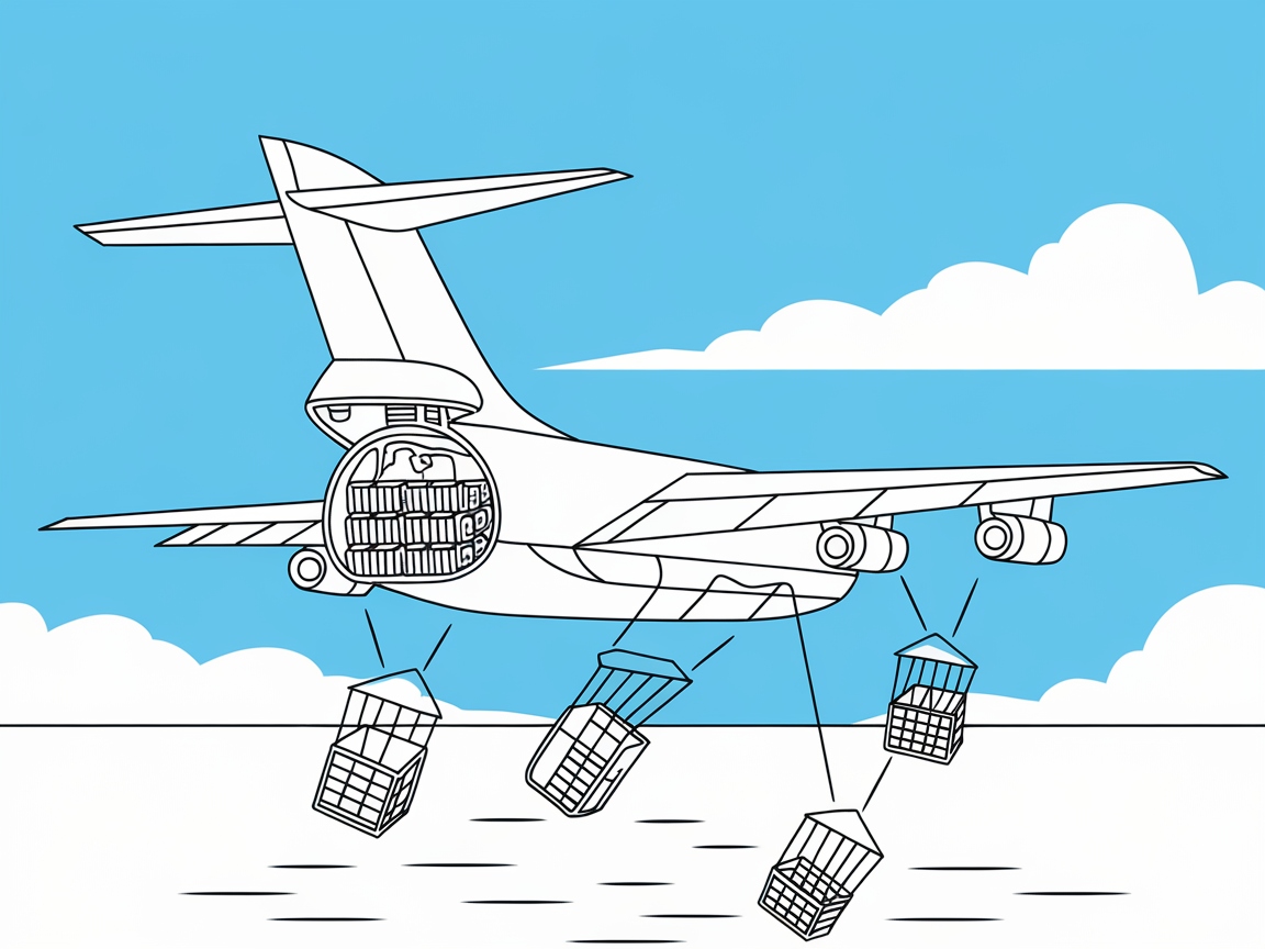 Explore the Skies with This Cargo Plane Coloring Page
