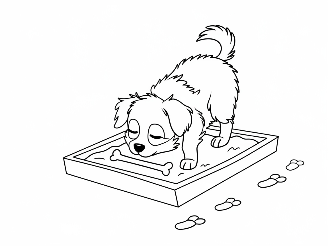 Sandbox Mischief with an Australian Shepherd Puppy