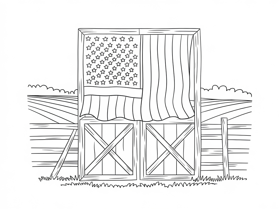 Rustic Charm Meets Patriotism in This Barn Flag Scene