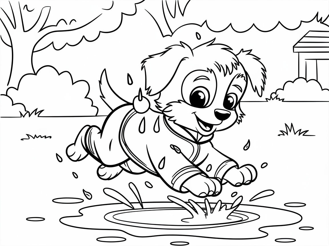 Splashing Fun with an Australian Shepherd Puppy