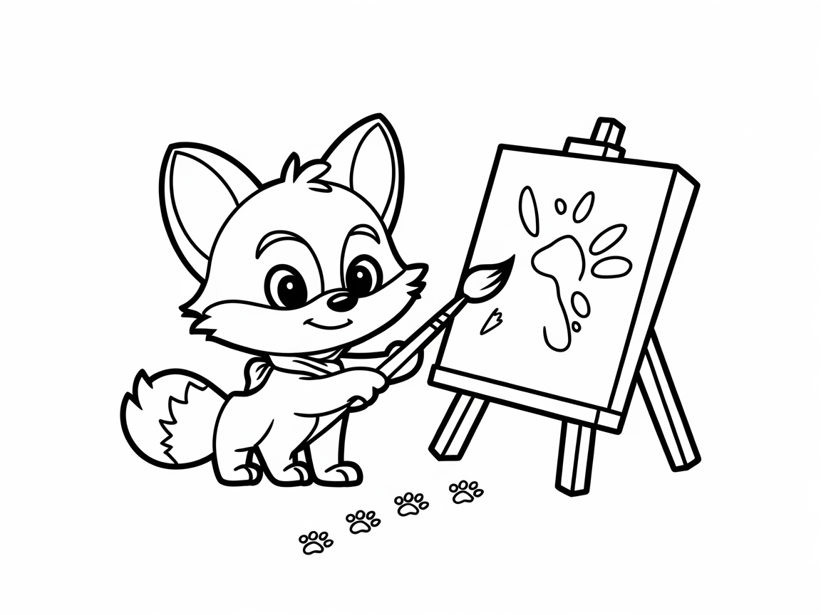 Creative Baby Fox the Aspiring Artist