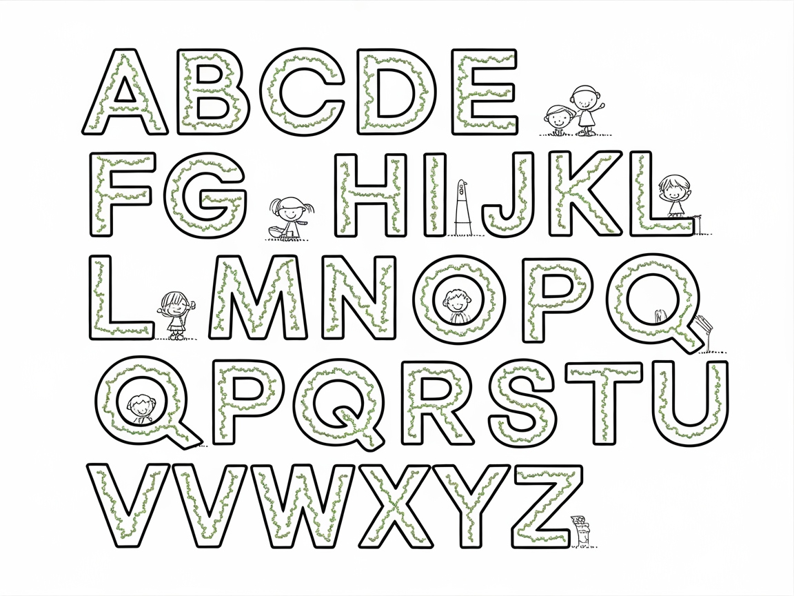 Alphabet Adventure with Playful Characters