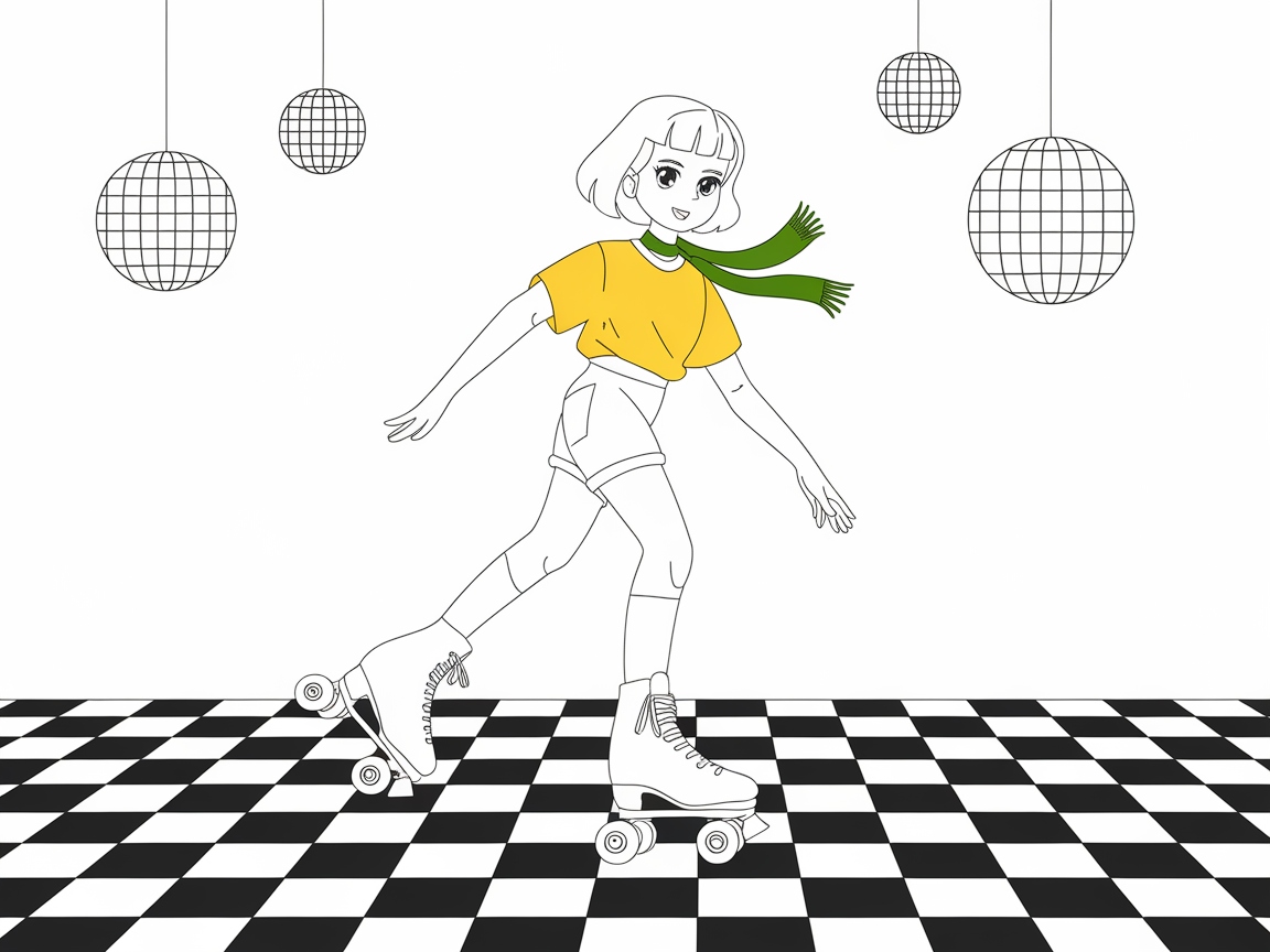 Roll into Fun with This Anime Roller Skater