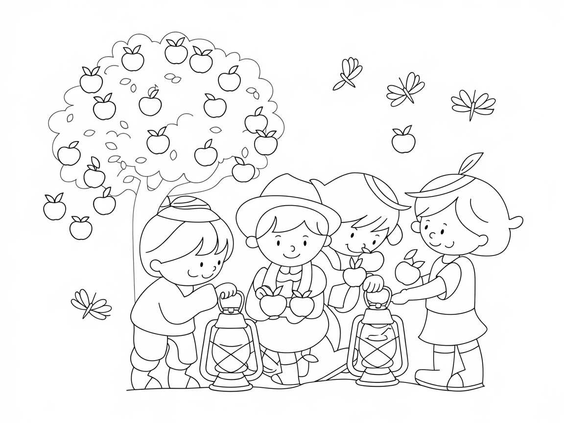Apple Orchard Fun Under Lantern Light