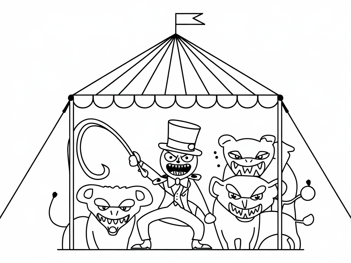 Tame the Wild with This Circus Ringmaster Coloring Page