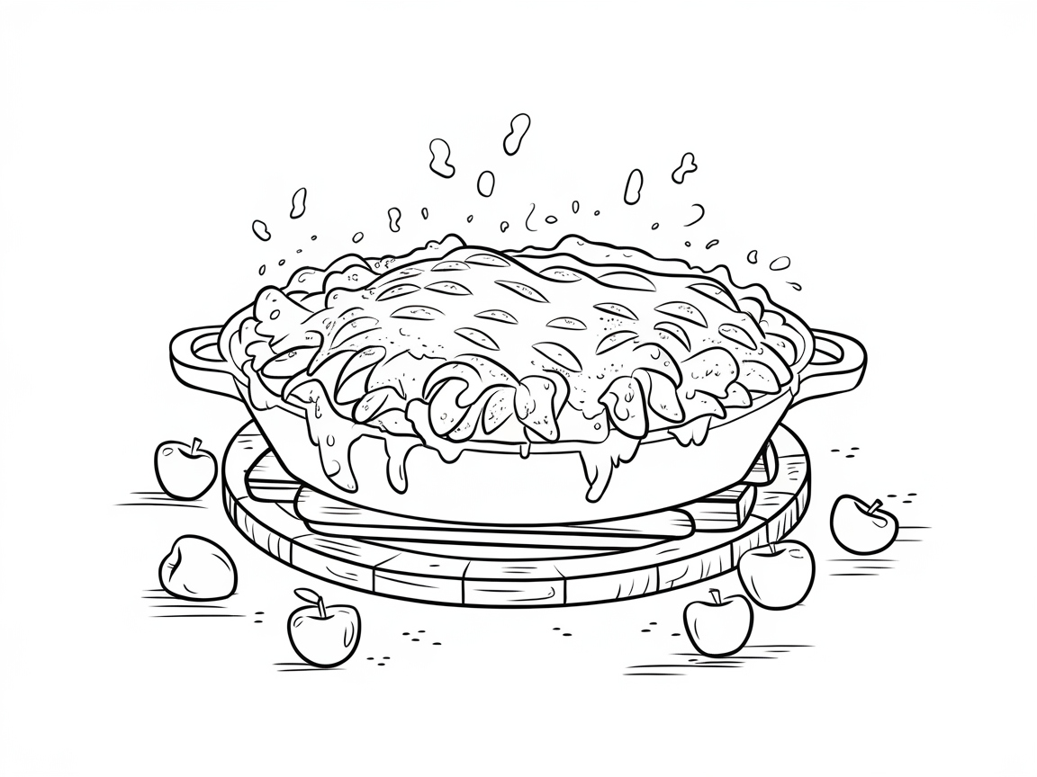 Deliciously Overflowing Apple Pie