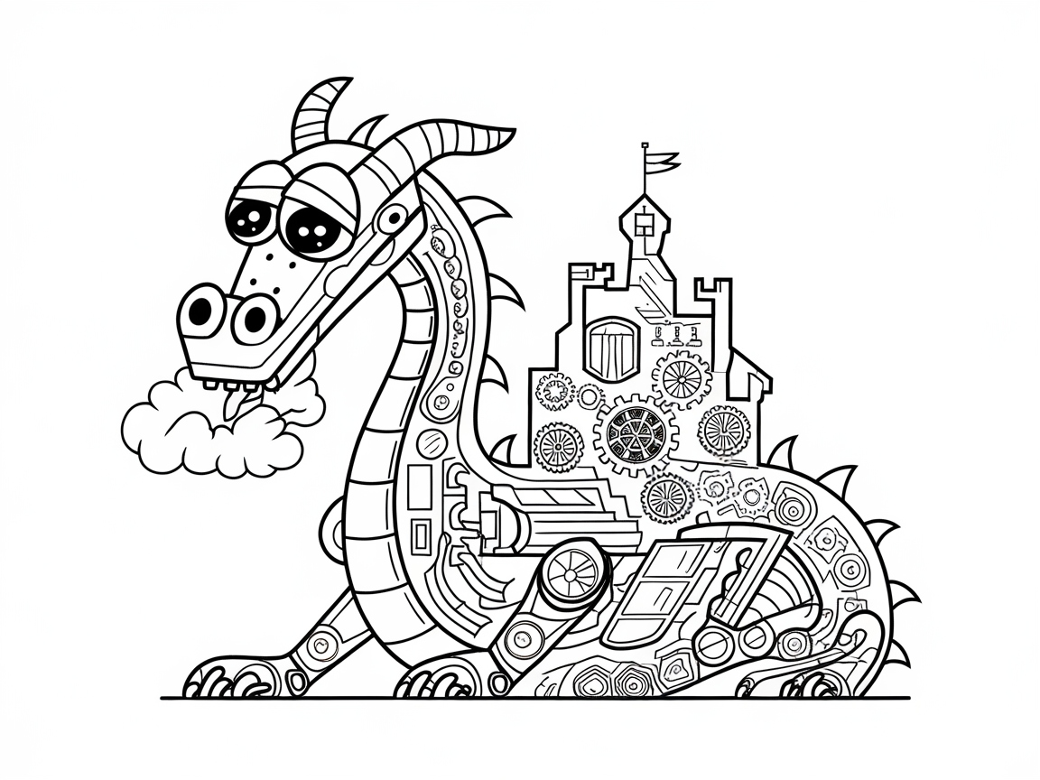 Bring to Life This Mechanical Dragon Castle