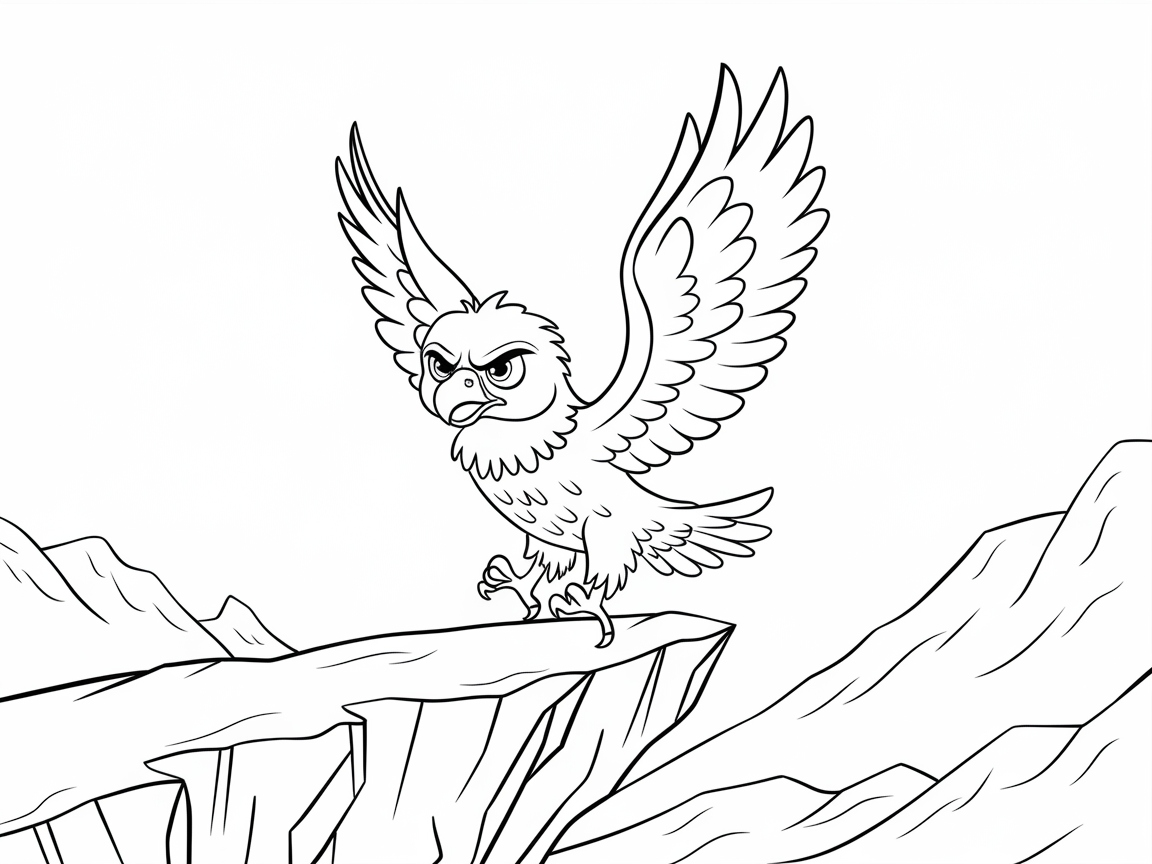 Majestic Eagle Hatchling Taking Flight