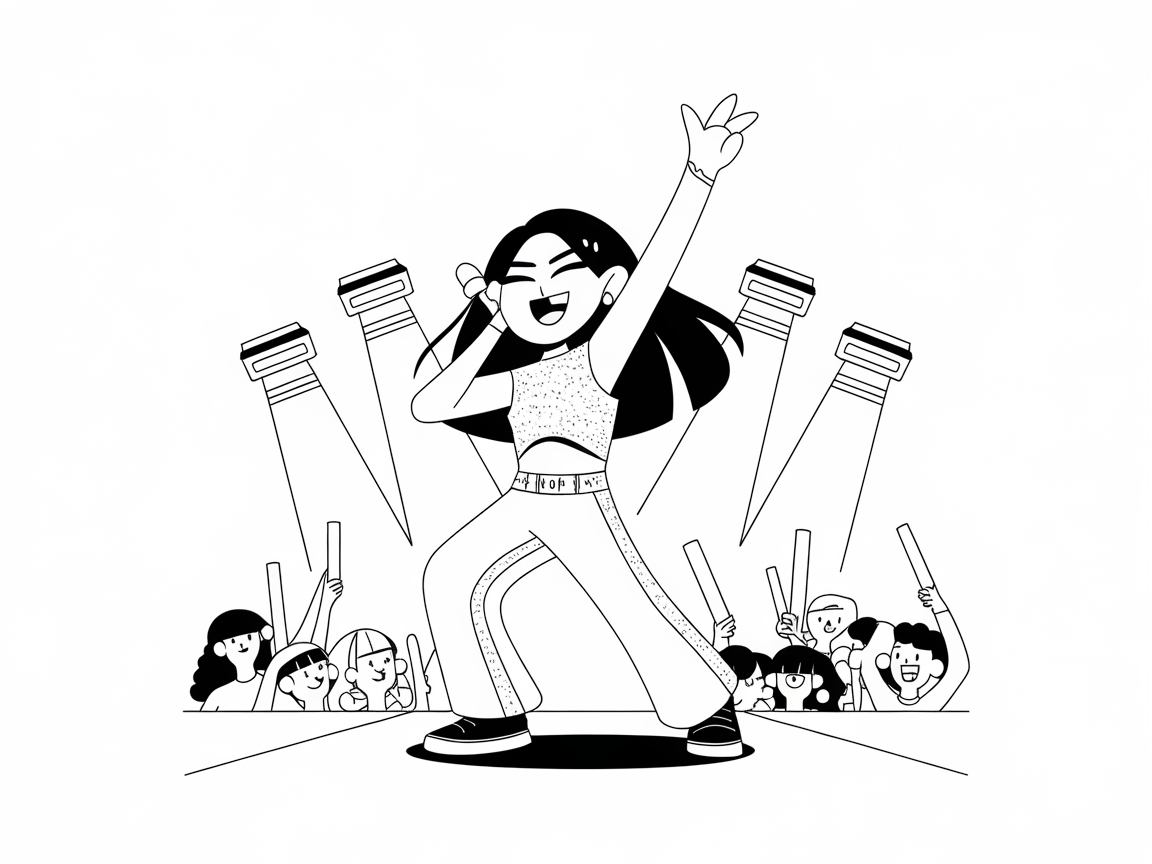 Rock the Stage with This Pop Star Coloring Page