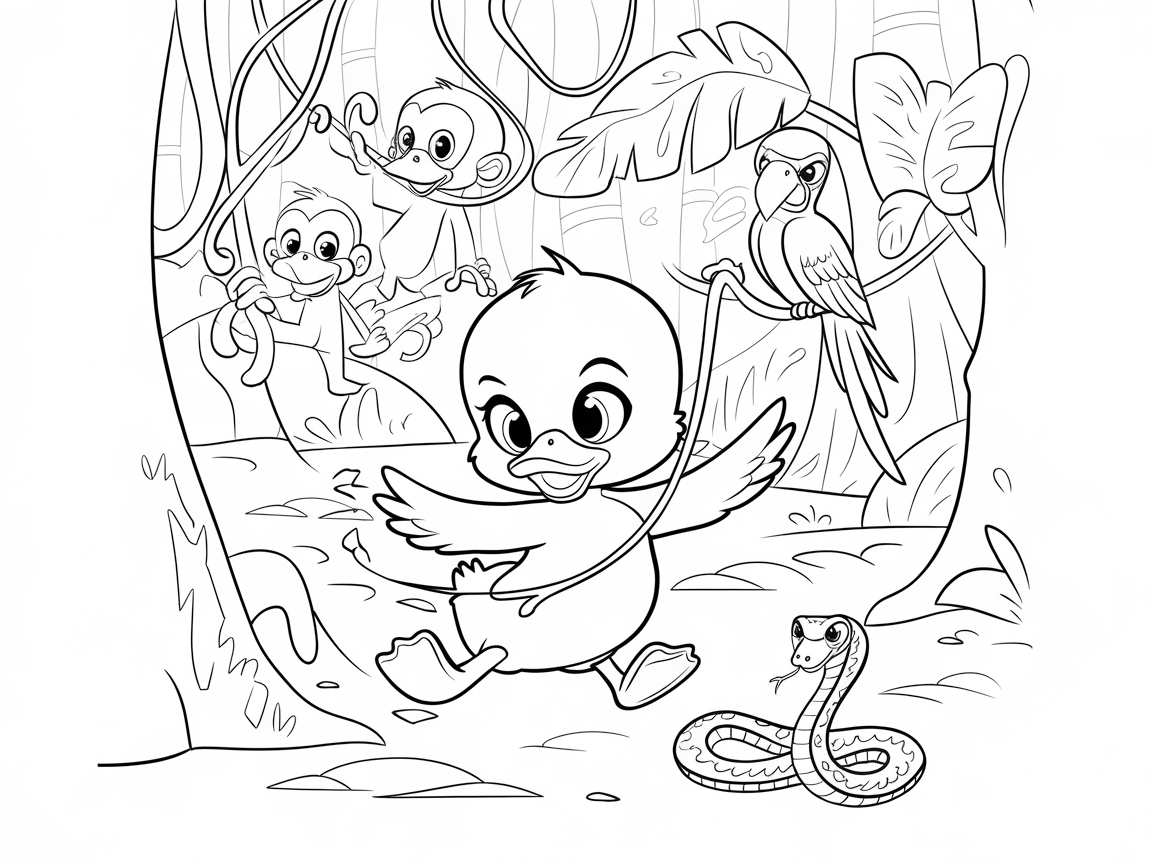 Explore the Jungle with This Adventurous Duckling
