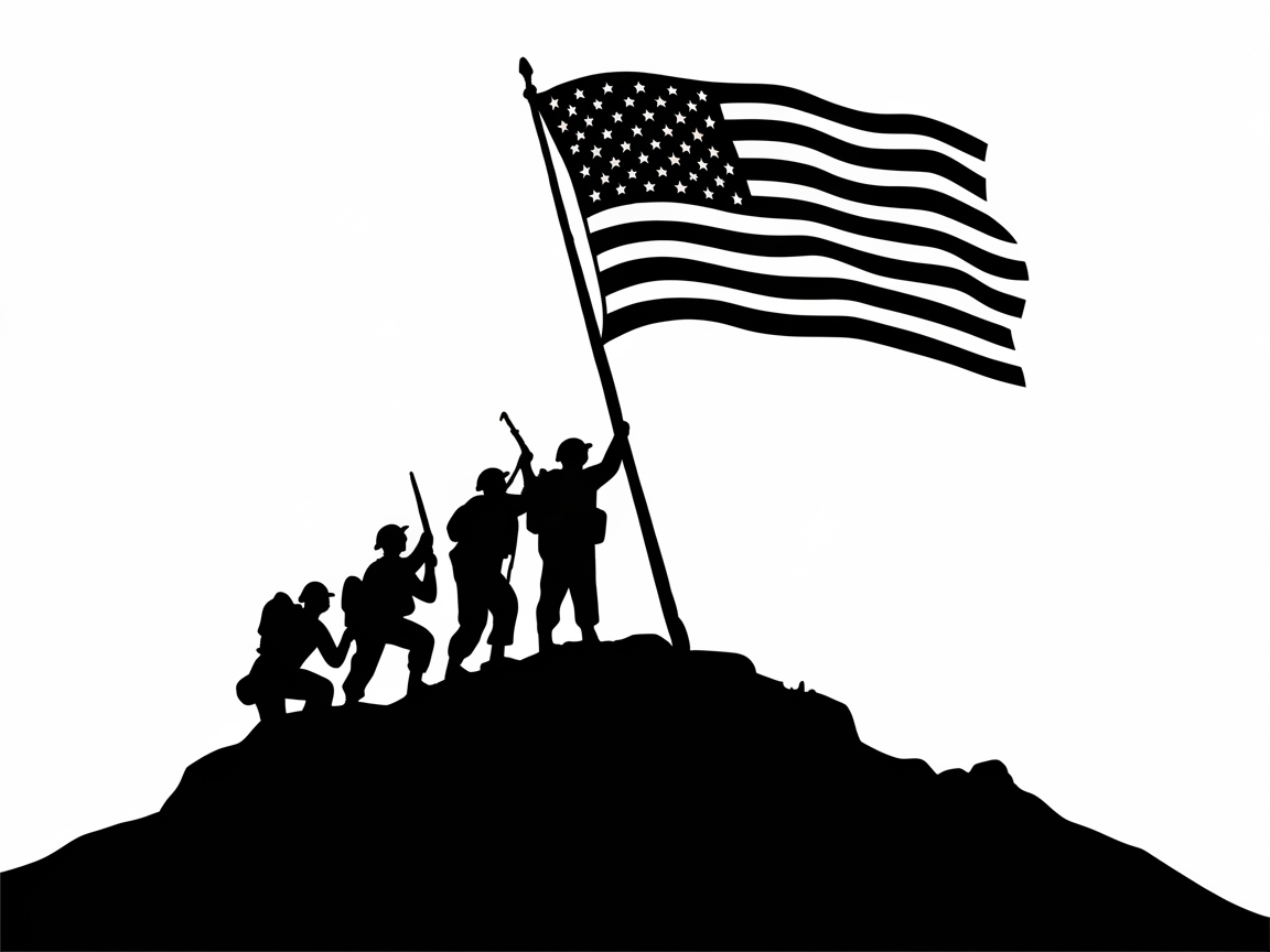 Capture Valor with This Historic Flag Raising Scene