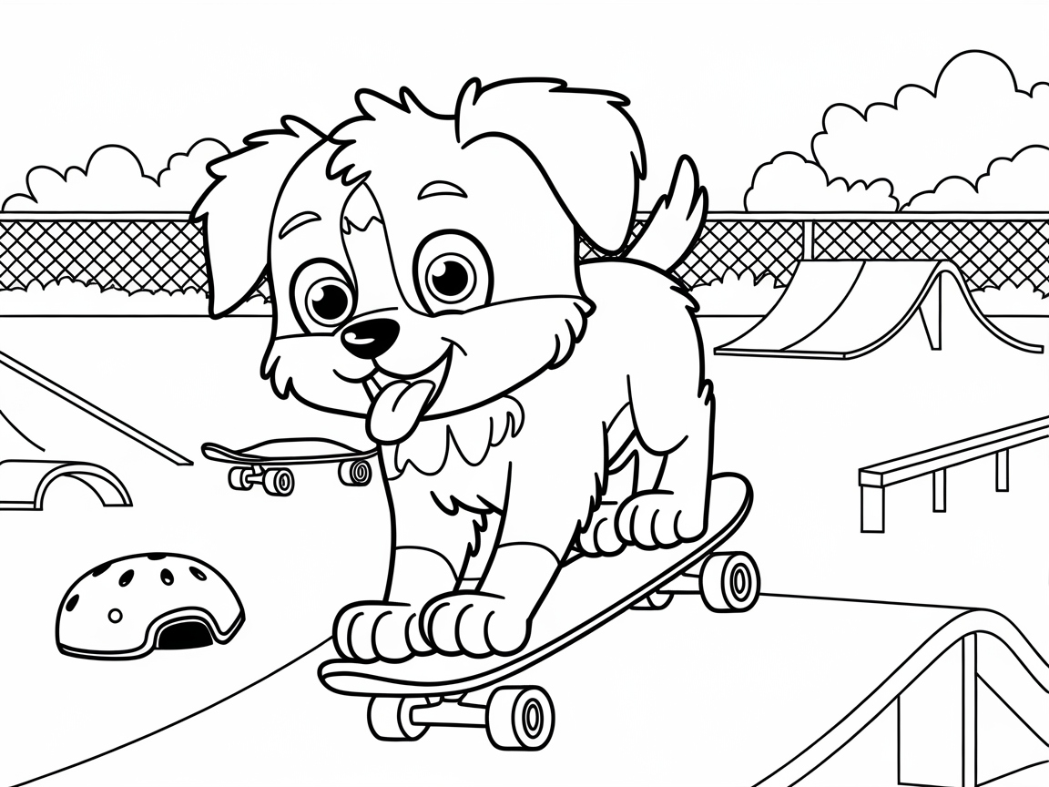 Skateboarding Fun with This Energetic Aussie Pup