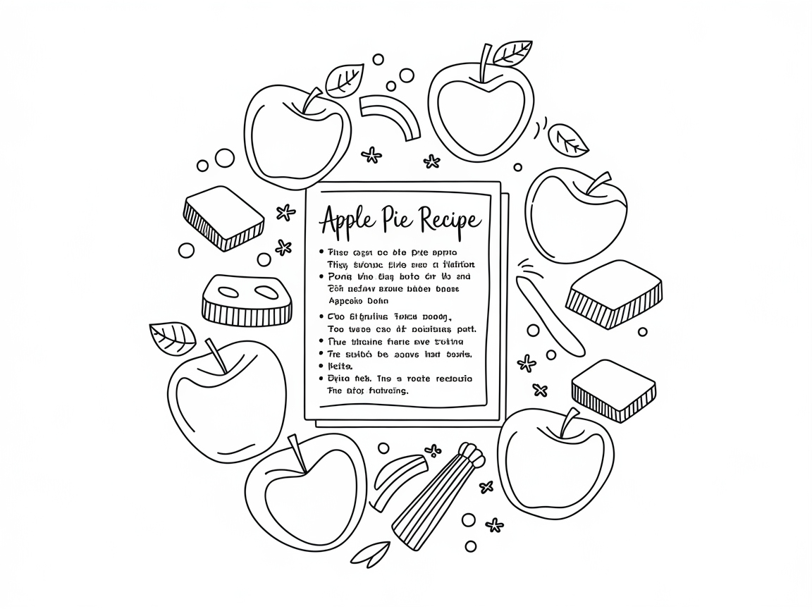 Color Your Own Apple Pie Recipe Guide