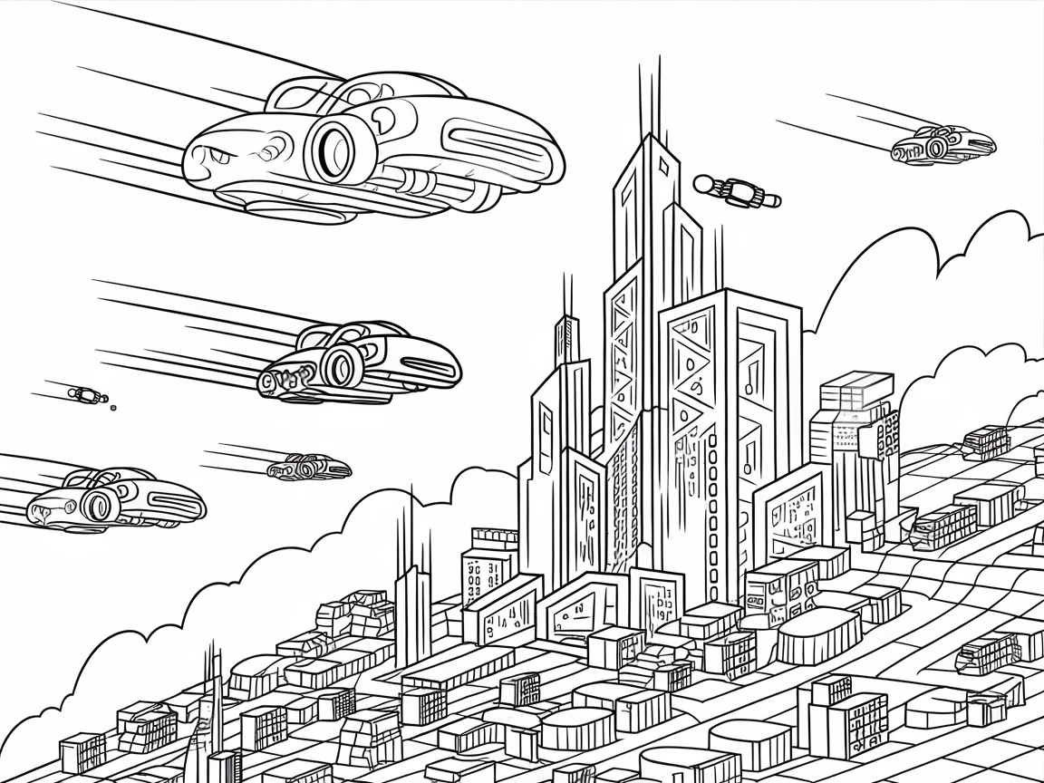 Zoom Through This Futuristic Cityscape