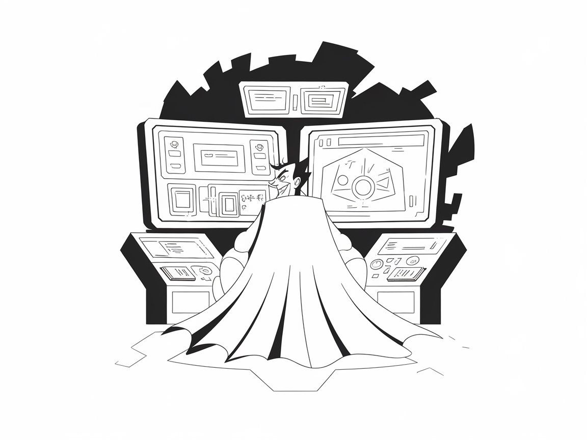 Mastermind at the Command Center Coloring Page